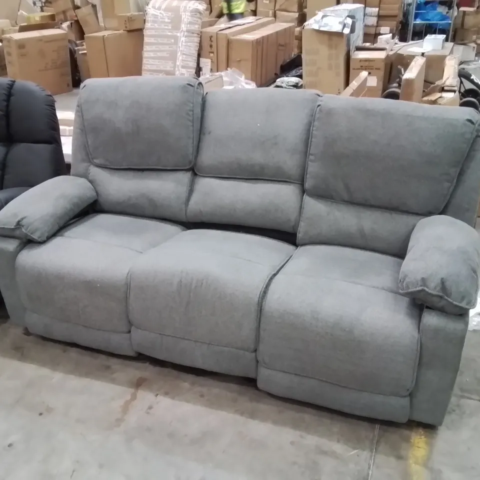 DESIGNER 3 SEATER FABRIC MANUAL RECLINER SOFA