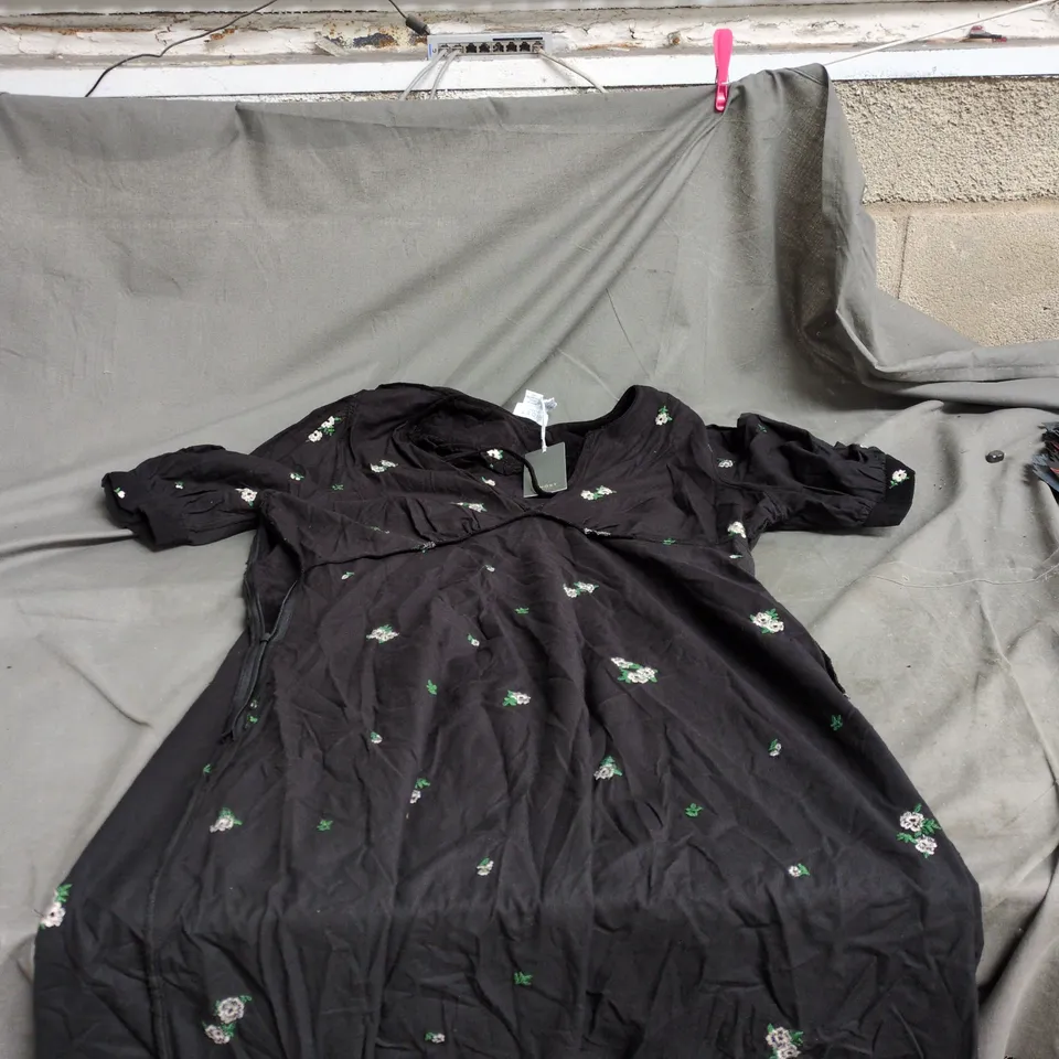 GHOST LONDON BLACK JUNIPER DRESS SIZE 14 WITH TAGS