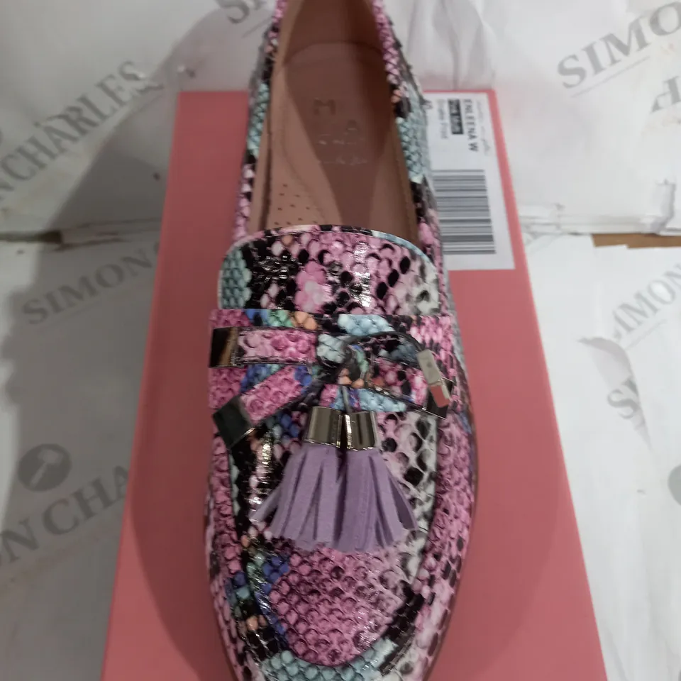 MODA IN PELLE ENLEEA IN PINK MUILTI SNAKE PRINT SIZE EU 40