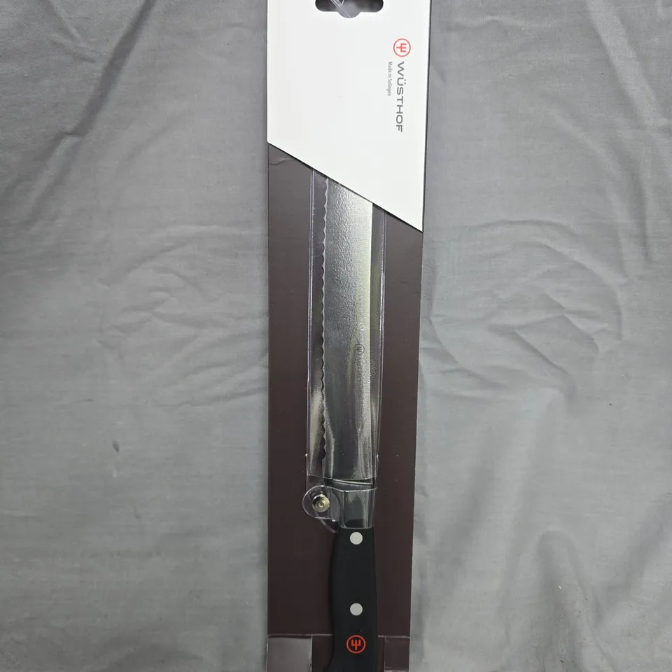 WUSTHOF GOURMET BREAD KNIFE – SERRATED BLADE, BLACK HANDLE 