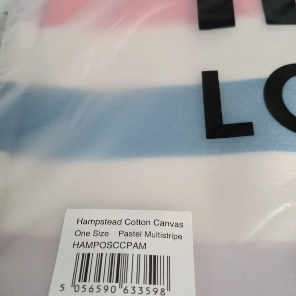 HAMPSTEAD COTTON CANVAS BAG – PASTEL MULTISTRIPE, ONE SIZE