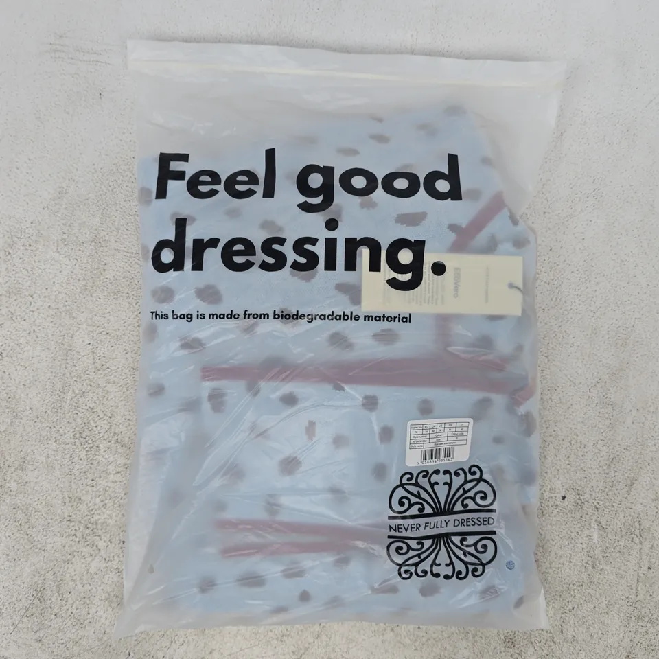 BAGGED NEVER FULLY DRESSED BLUE DEER SCARF JUMPER IN BLUE SIZE UK MEDIUM