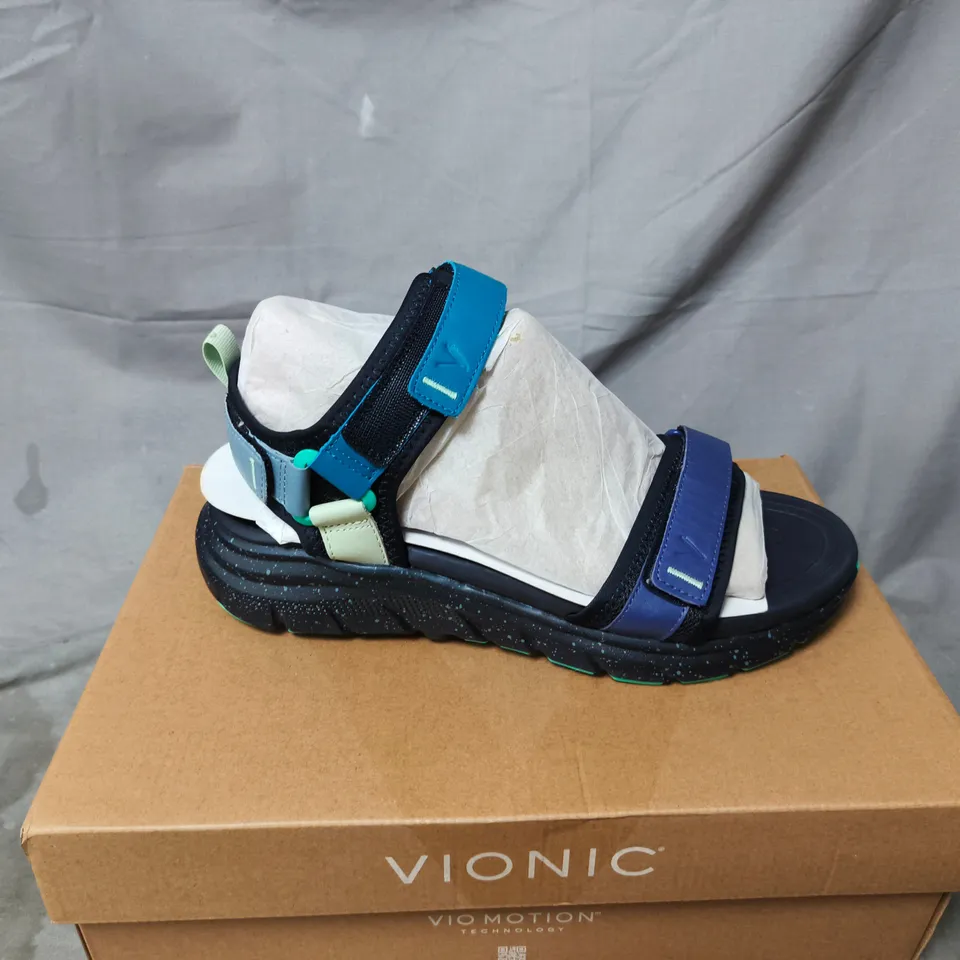 VIONIC SANDALS – BLUE/TEAL MULTI-STRAP SPORT SANDALS UK SIZE 8