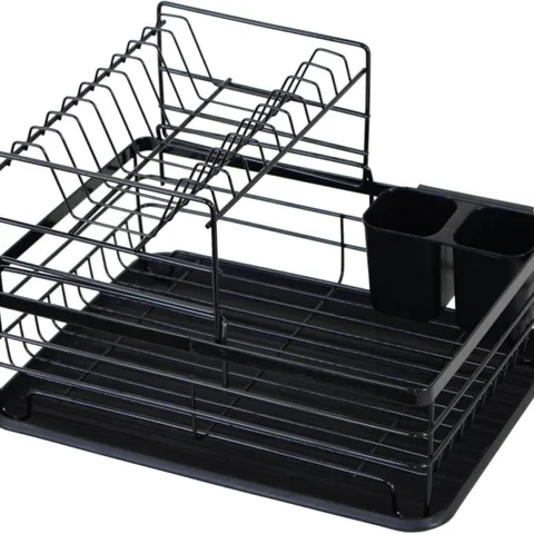 BOXED 2 TIER MULTIFUNCTION DISH DRAINER DRYING RACK WITH CUTLERY HOLDER