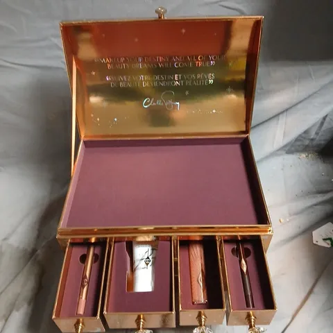 CHARLOTTE TILBURY ADVENT CALENDAR MAKE-UP SET – COPPER-GOLD BOX WITH 12 DRAWERS