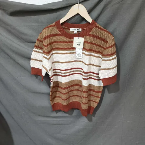 COMPTOIR DES COTONNIERS STRIPED KNIT JUMPER – WOMEN’S, SIZE L