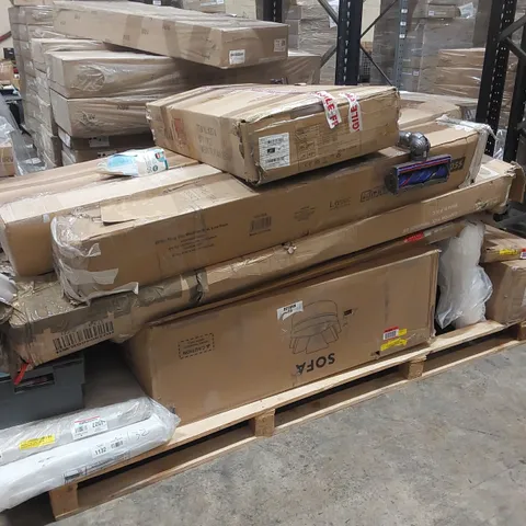 PALLET OF ASSORTED INCOMPLETE FURNITURE PARTS AND PIECES