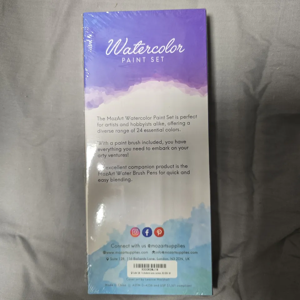 MozArt Watercolor Paint Set – 24 Colors, Brush Included APPROXIMATELY 10 PCS