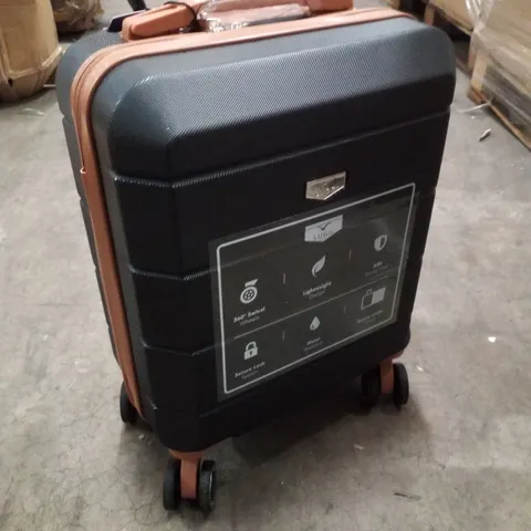 BOXED LUGG 15" JETSET LIGHTWEIGHT TRAVEL CABIN BAG - BLACK/BROWN