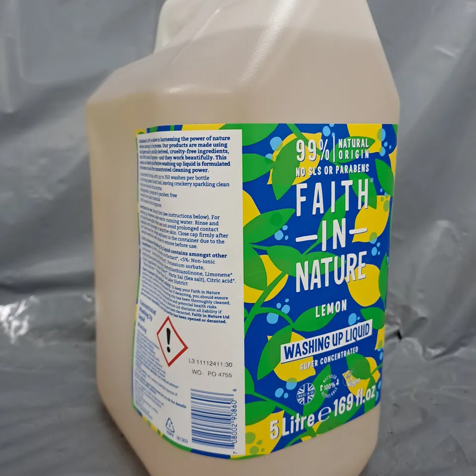 FAITH IN NATURE WASHING UP LIQUID (5 LITRES)
