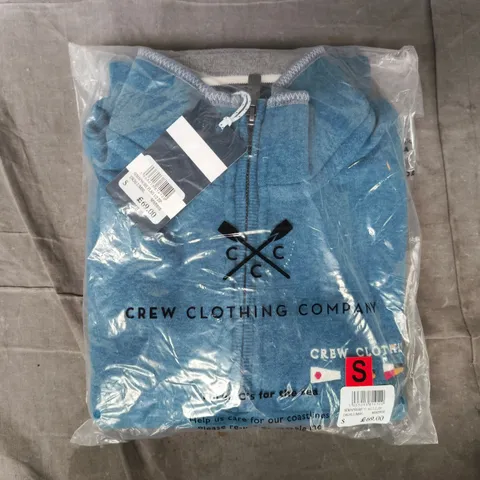 BAGGED CREW CLOTHING COMPANY SEMAPHORE FLAG 1/2 ZIP IN BLUE SIZE SMALL