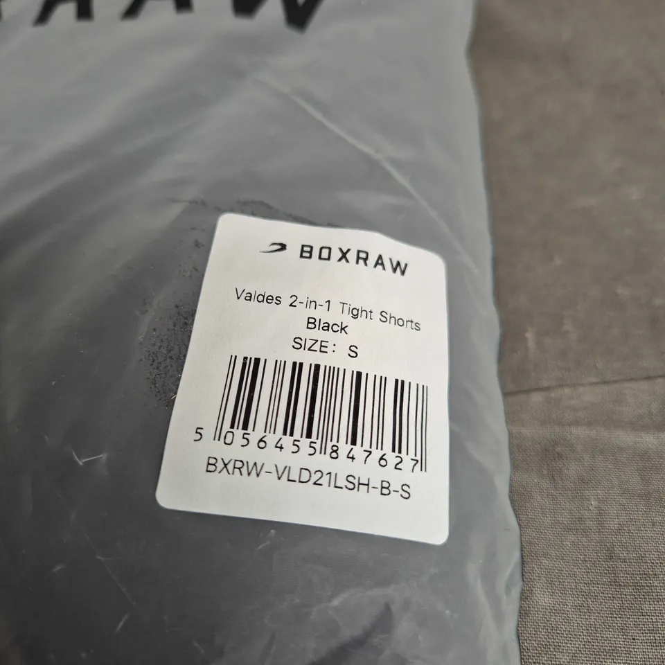 BOXRAW VALDES 2 IN 1 TIGHT SHORTS BLACK, SMALL
