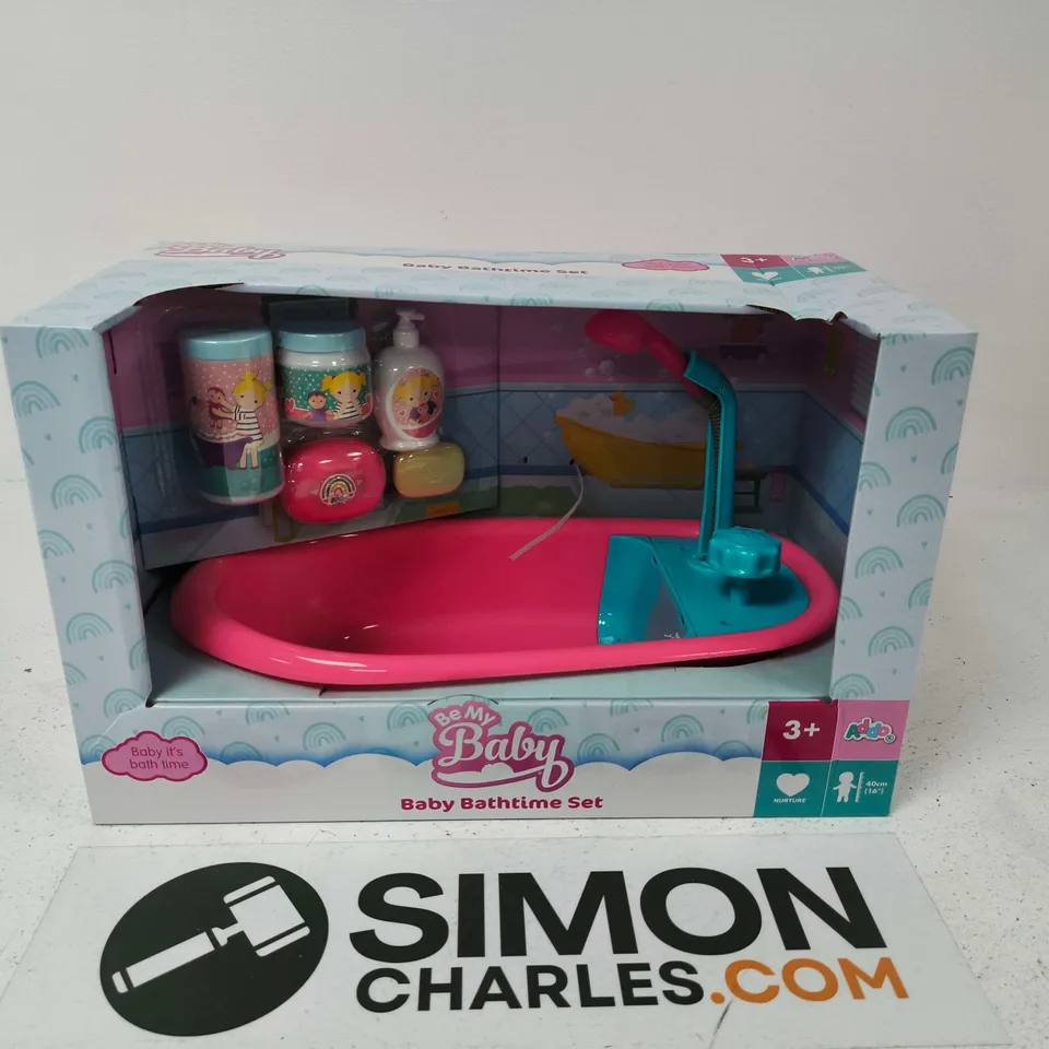 BE MY BABY BABY BATH TIME SET – PINK BATH TUB WITH ACCESSORIES - MISSING BABY