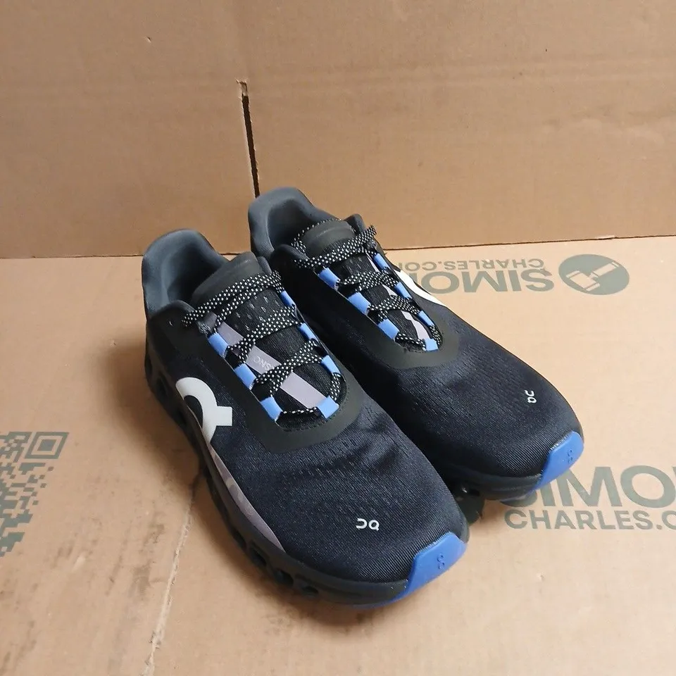 ON RUNNING TRAINERS – NAVY/BLUE KNIT UPPER, BLUE ACCENTS BOXED SIZE 10.5