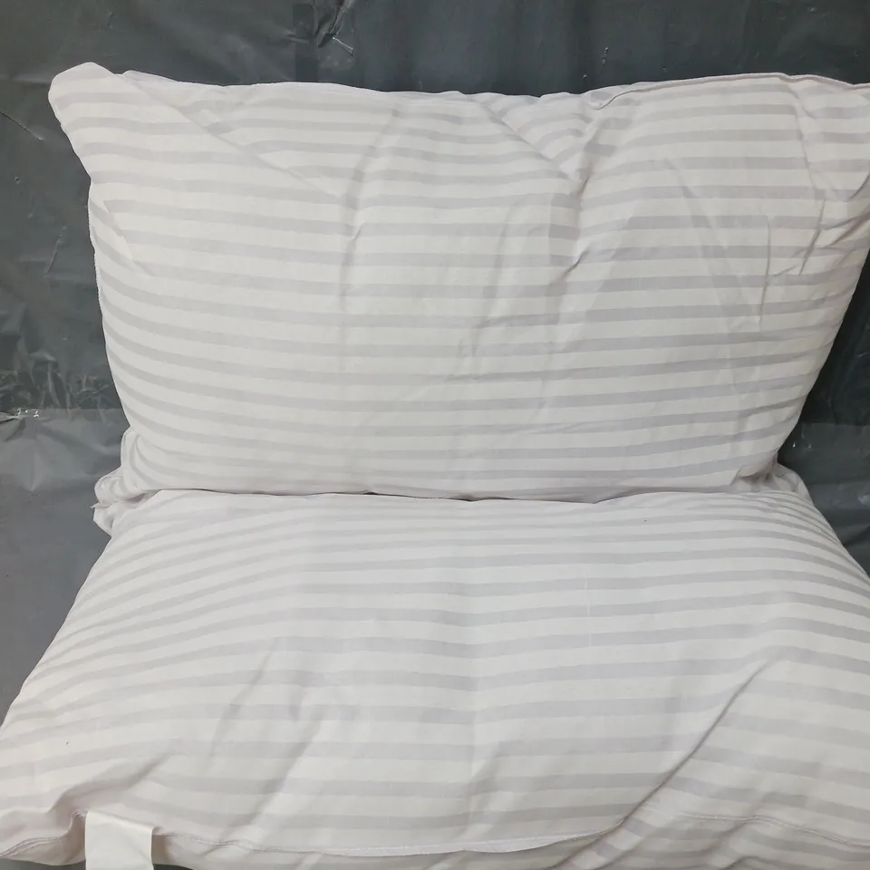 PAIR OF STRIPED CUSHIONC IN WHITE/PURPLE