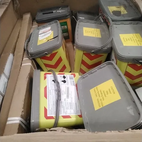 PALLET OF ASSORTED DIY, HOME IMPROVEMENT AND BUILDING PRODUCTS TO INCLUDE; PERMANENT POTHOLE REPAIR, EASY FIX JOINT REPAIR, WALL PANELLING ETC