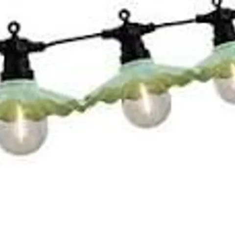 GARDEN STORIES SORBET OUTDOOR COLLECTION SOLAR FLUTED 8 BULB STRING LIGHTS
