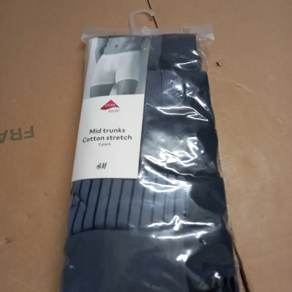 LYCRA MID TRUNKS COTTON STRETCH PACK OF 5 SIZE M