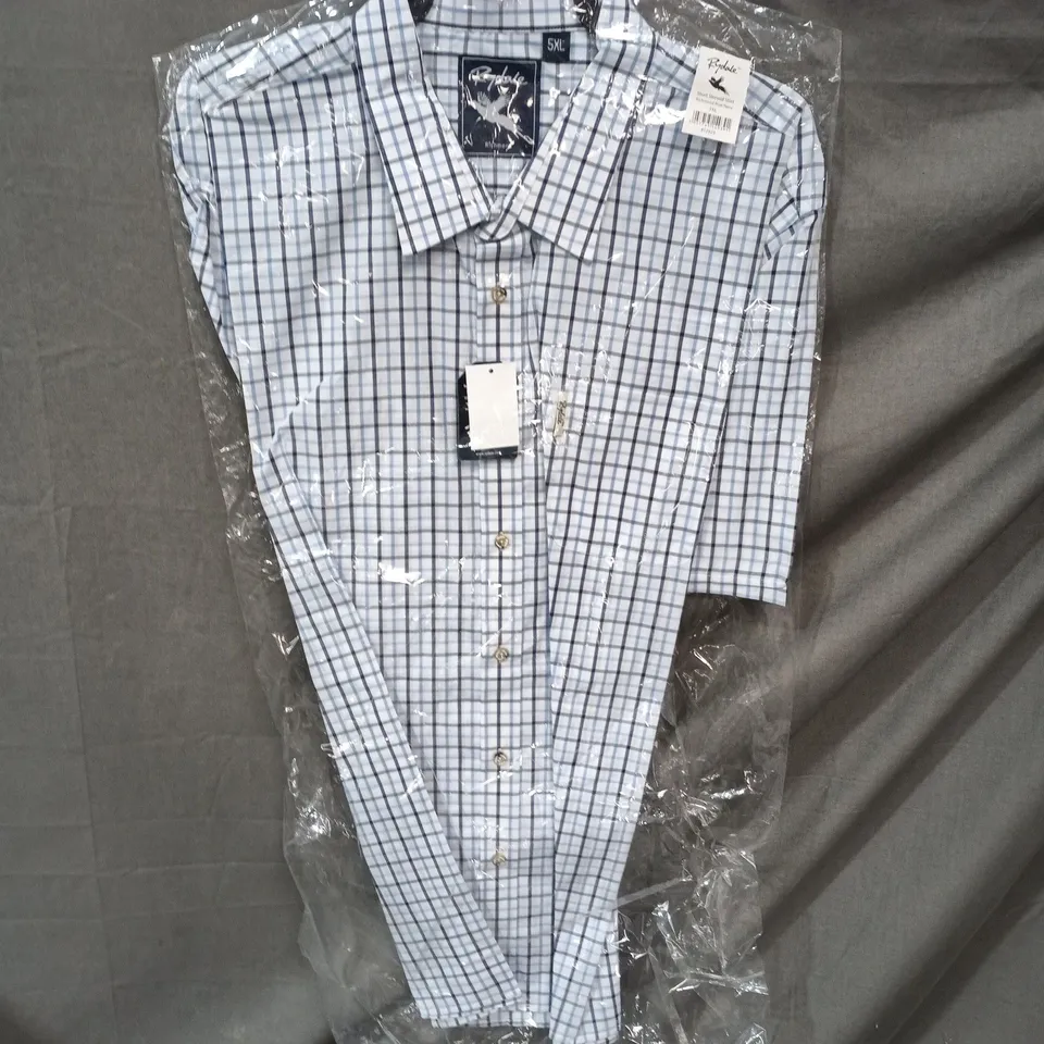 RYDALE SHORT SLEEVE SHIRT – MEN'S, RICHMOND BLUE/NAVY CHECK, UK 5XL