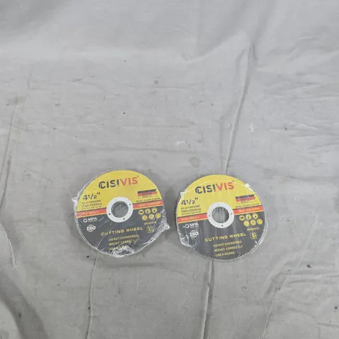CISVIS CUTTING WHEEL 4 1/2" (115MM) FOR ANGLE GRINDER – PACK OF 2