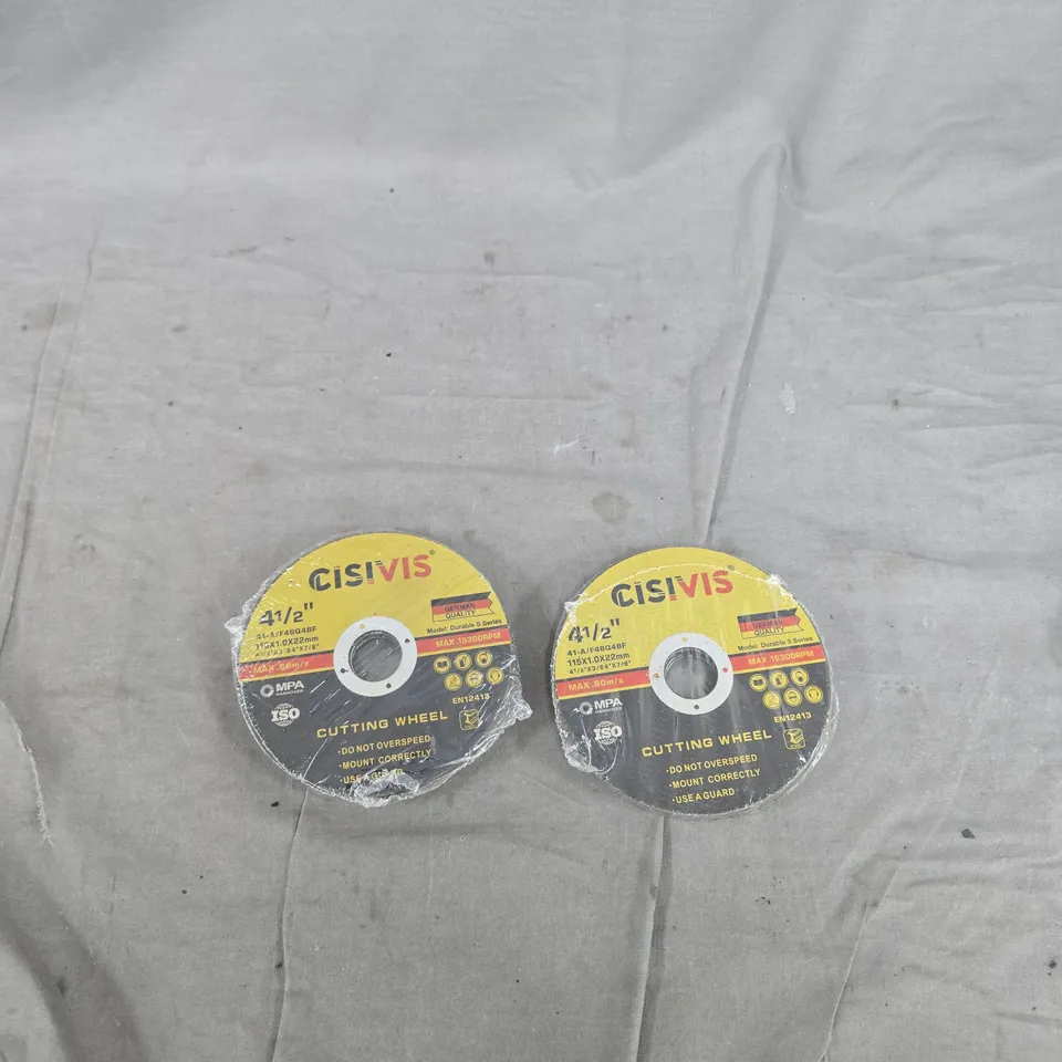 CISVIS CUTTING WHEEL 4 1/2" (115MM) FOR ANGLE GRINDER – PACK OF 2