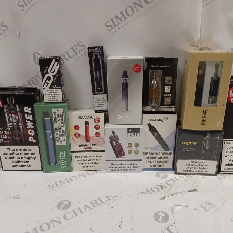 BOX OF APPROXIMATELY 10 ASSORTED E-CIGARETTES