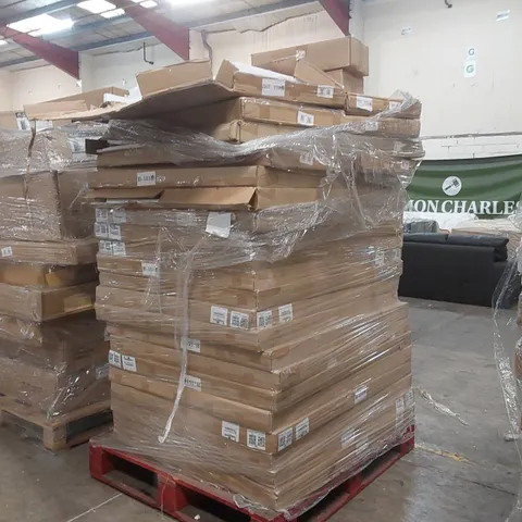 PALLET CONTAINING A LARGE ASSORTMENT OF FURNITURE ITEMS INCLUDING: MICOZY DESKS ECT
