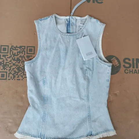 & OTHER STORIES DENIM TANK TOP IN LIGHT BLUE SIZE UK 10