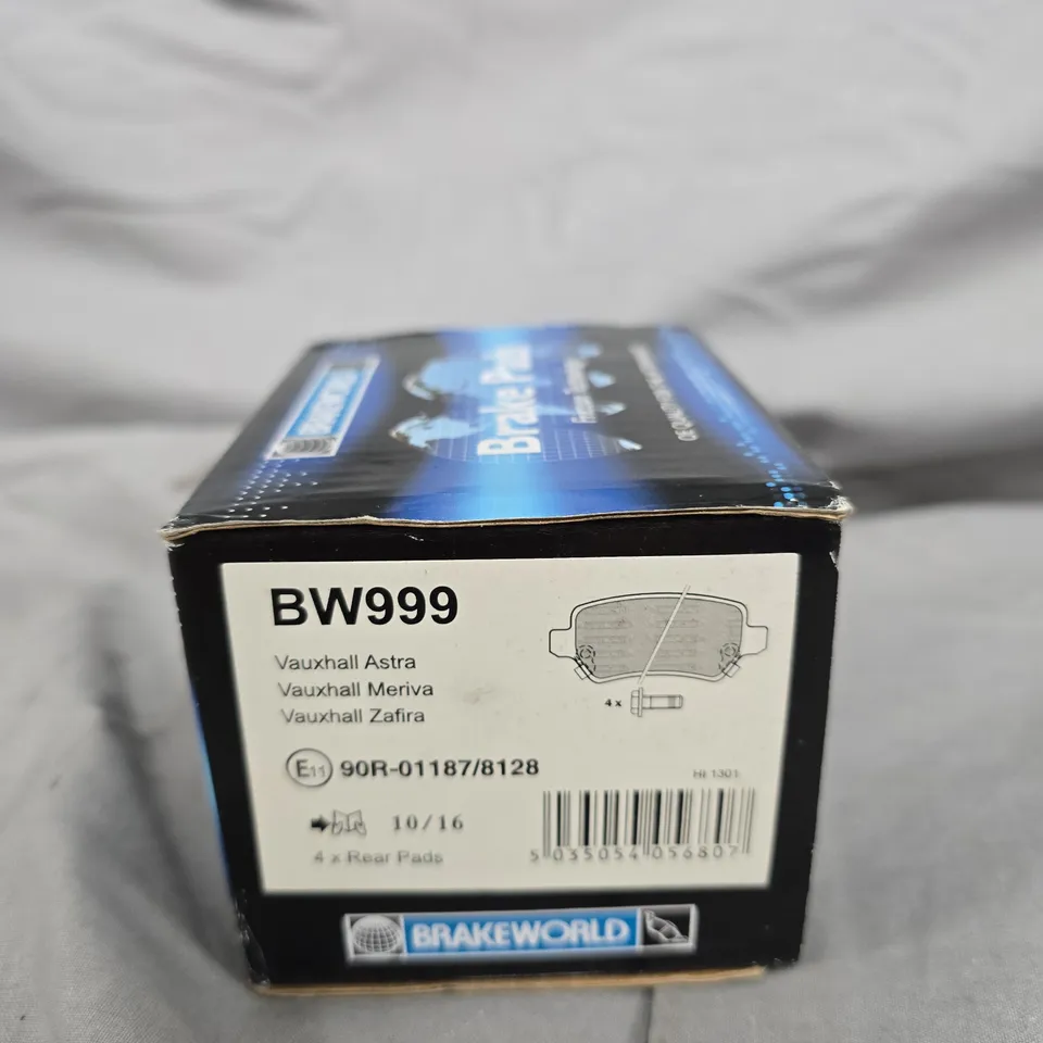 BrakeWorld BW999 Brake Pads for Vauxhall Astra/Meriva/Zafira