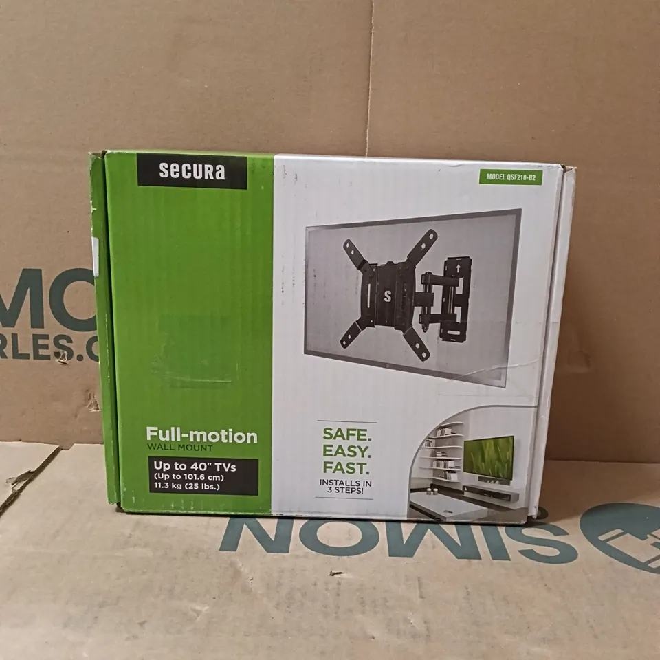 BOXED SECURE FULL MOTION WALL MOUNT UP TO 40" TVS QSF210-B2