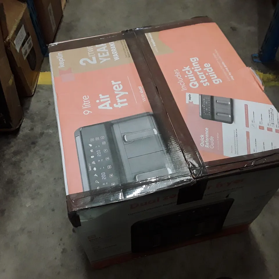 BOXED KEPLIN 9 LITRE AIR FRYER WITH DUAL COOKING ZONES 