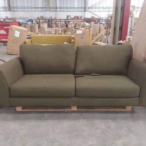 BOXED IDA 3 SEATER GREEN RECYCLED FABRIC SOFA