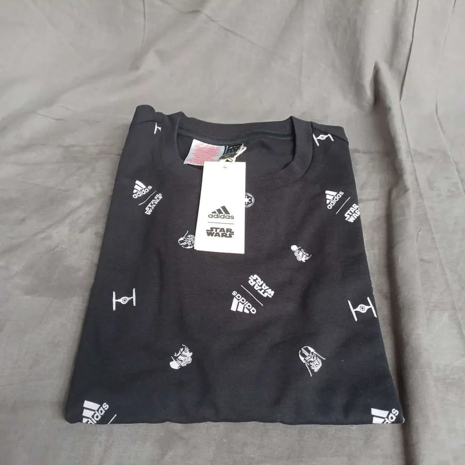 ADIDAS STAR WARS ZNE TSHIRT IN BLACK SIZE 13-14YRS