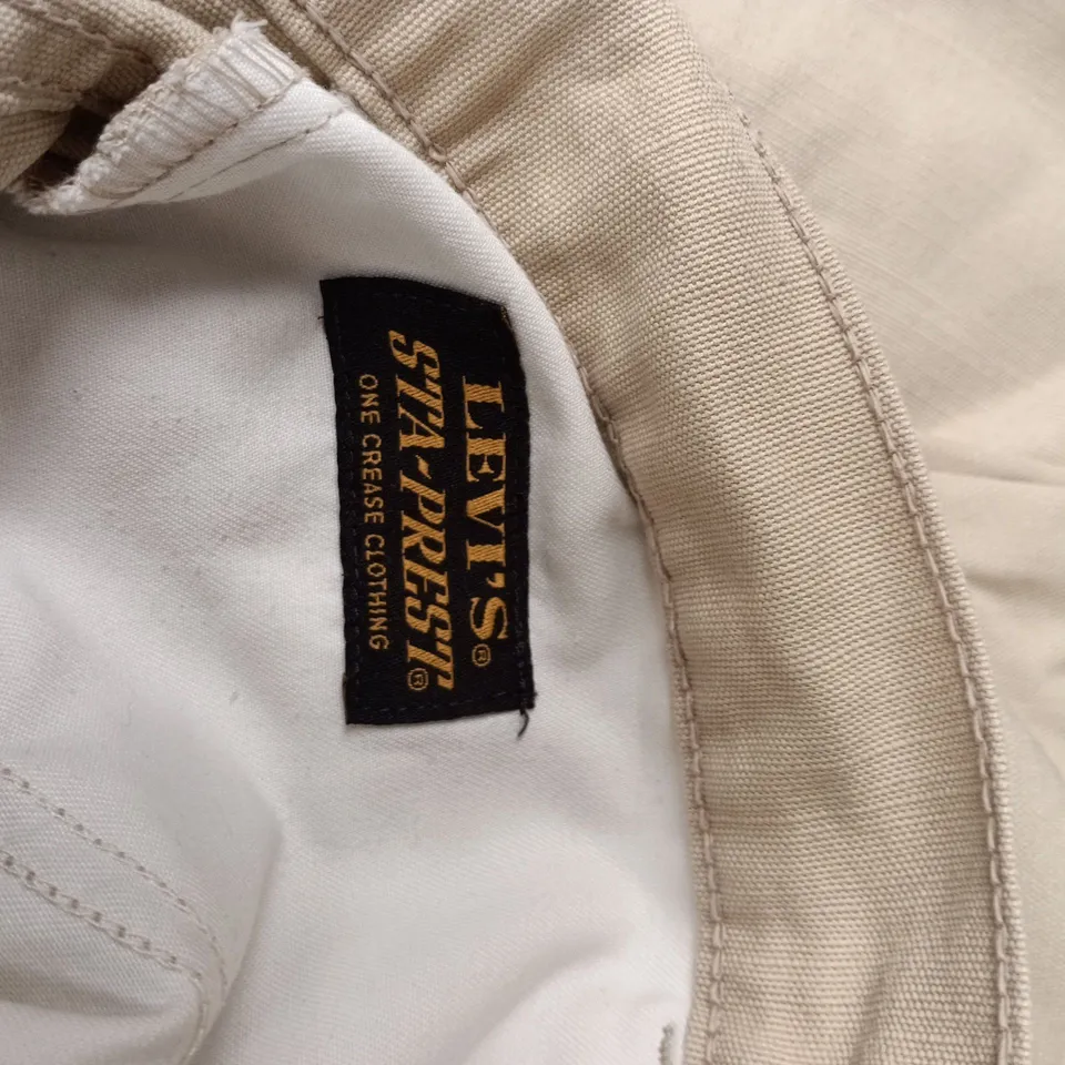 LEVI'S STA-PREST BEIGE CREASE-RESISTANT TROUSERS