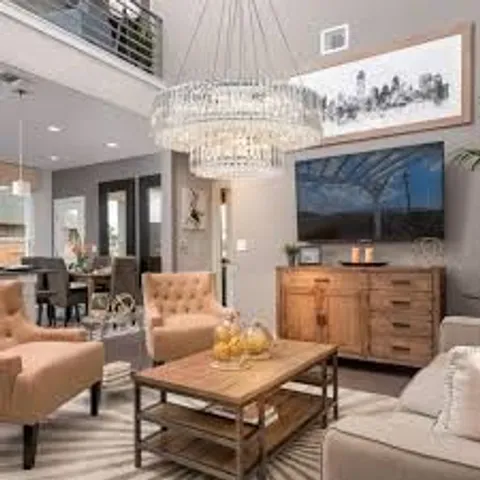 BOXED MODERN GLAM 6/8/12-LIGHT CRYSTAL DRUM CHANDELIER FOR DINING ROOM AND FOYER