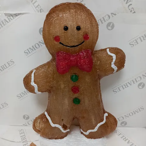 BOXED GINGERBREAD MAN ACRYLIC OUTDOOR LIGHT