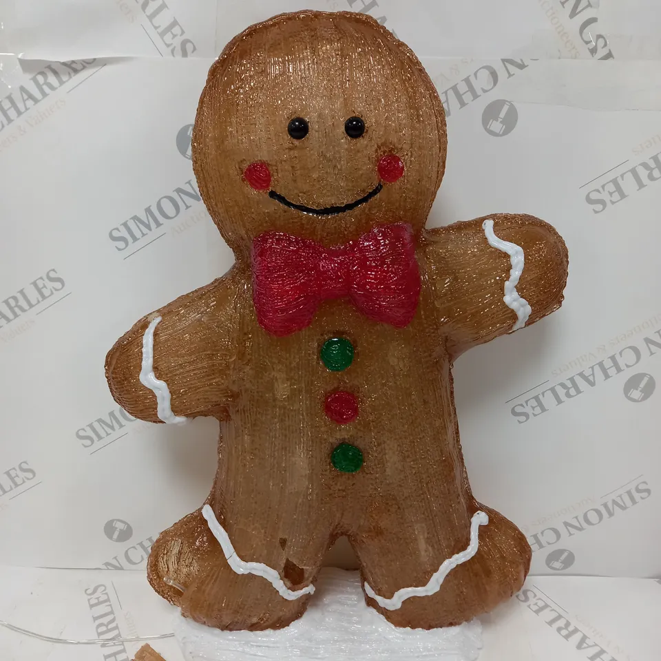 BOXED GINGERBREAD MAN ACRYLIC OUTDOOR LIGHT RRP £39.99
