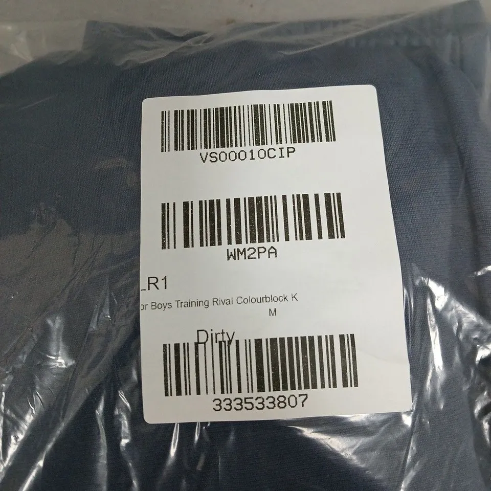 UNDER ARMOUR BOYS' TRAINING RIVAL COLOURBLOCK TRACKSUIT – NAVY/NEON GREEN, SIZE M 