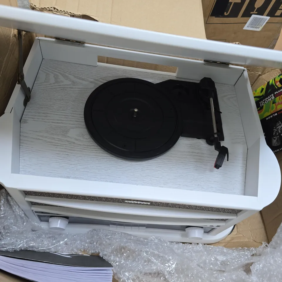AUNA RECORD PLAYER IN WHITE