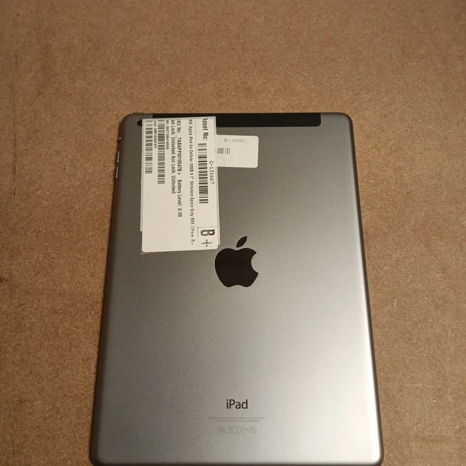 APPLE IPAD AIR CELLULAR - 9.7" SCREEN - SPACE GREY