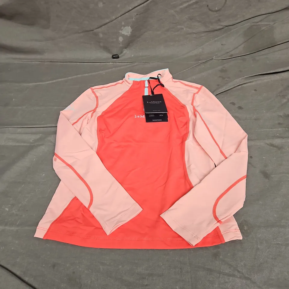LE MIEUX HARLOW YOUNG RIDER LONG SLEEVE BASE LAYER IN CORAL 5-6YRS