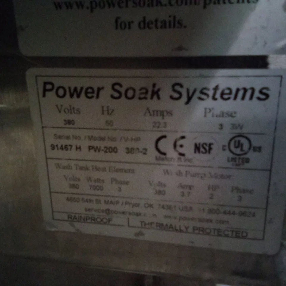 POWER SOAK POT WASH SYSTEM 