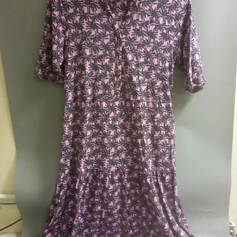 THE WHITE STUFF SABINA JERSEY PRINT DRESS PINK MULTI SIZE 12