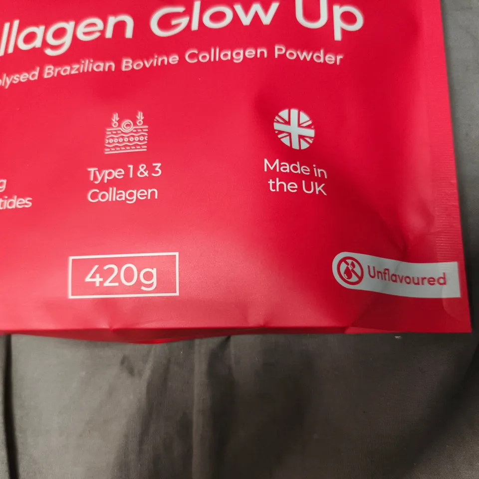 NUTRITION GEEKS COLLAGEN GLOW UP - HYDROLYSED BRAZILIAN BOVINE COLLAGEN POWDER, UNFLAVOURED, 420G