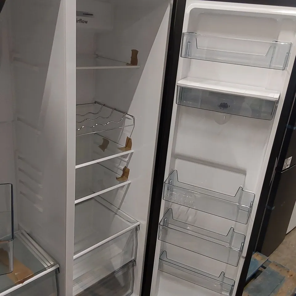 FRIDGEMASTER MS91547BFE NON-PLUMBED TOTAL NO FROST AMERICAN FRIDGE FREEZER BLACK - UNPROCESSED RAW RETURN