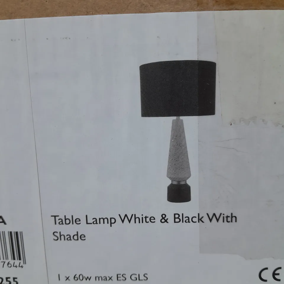 BOXED ONORA FLOOR LAMPS WHITE & BLACK WITH SHADE