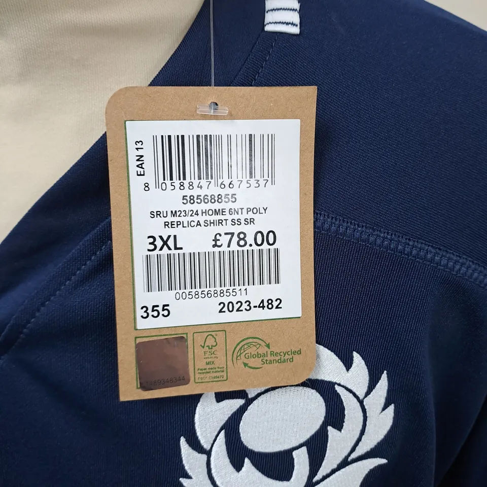 SCOTLAND RUGBY UNION HOME SHIRT SIZE 3XL