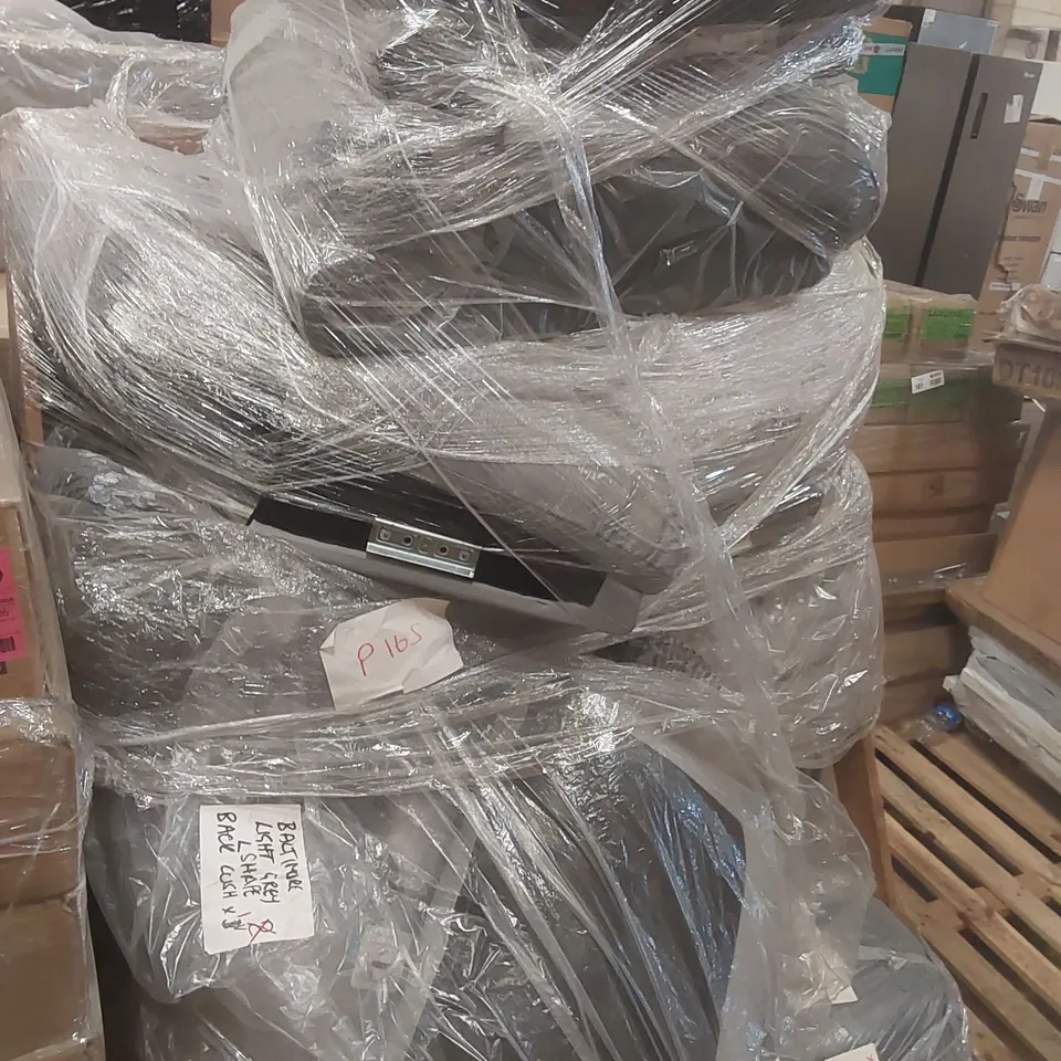 PALLET CONTAINING A VERY LARGE QUANTITY OF ASSORTED DESIGNER FURNITURE PARTS INCLUDING: SOFA PARTS ECT