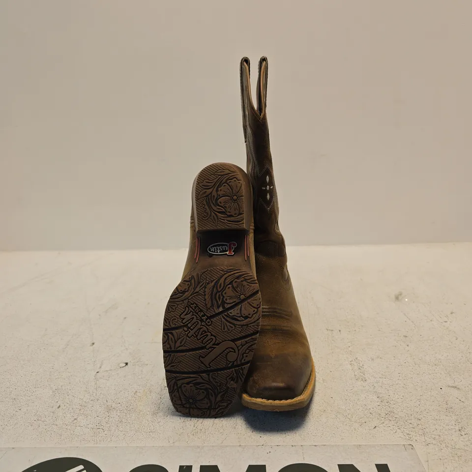 JUSTIN WESTERN COWBOY BOOTS – UK 8