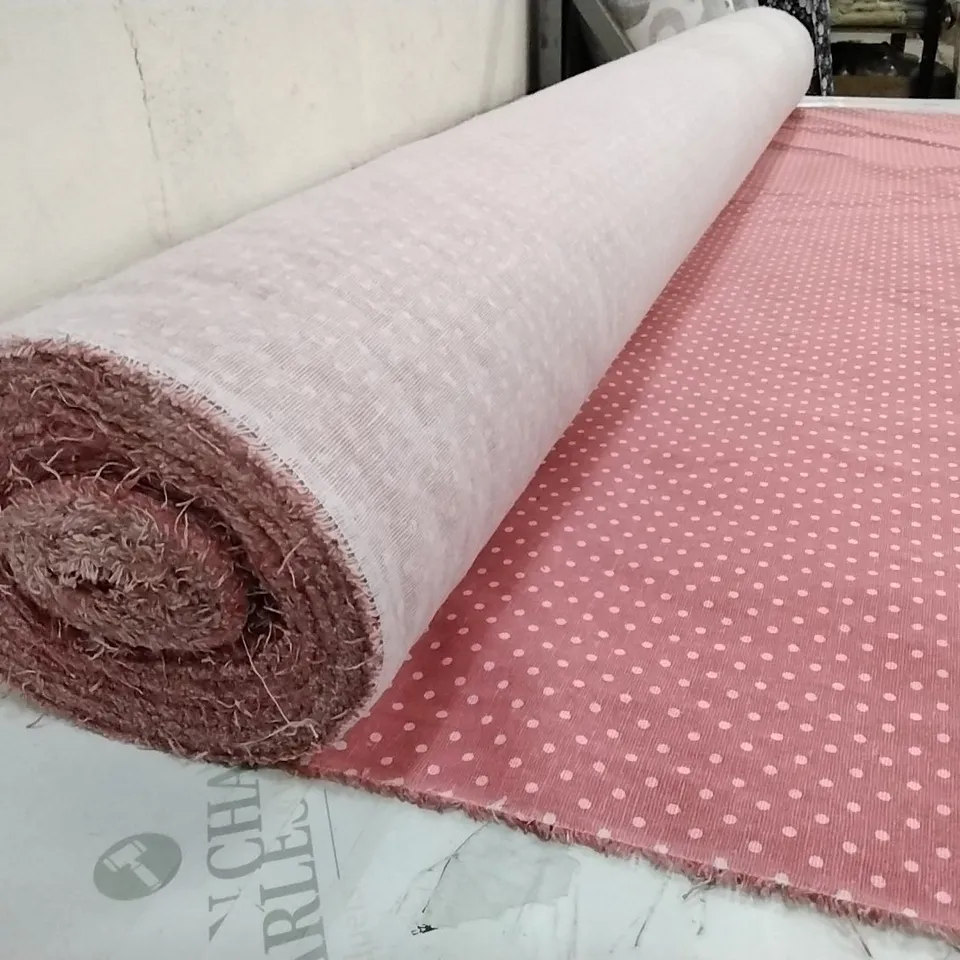 ROLL OF PINK DOTTED LINEN